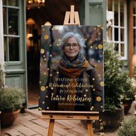 Pensioenfeest welkomstbord met foto perfect poster