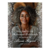 Pensioenfeest welkomstbord met foto perfect poster (Voorkant)