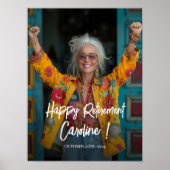 Pensioenfeest welkomstbord met foto poster (Voorkant)