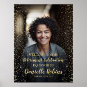 Pensioenfeest welkomstbord met foto poster (Voorkant)