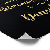 Pensioenfeest welkomstbord met foto poster (Hoek)