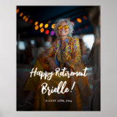 Pensioenfeest welkomstbord met foto poster (Voorkant)