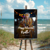 Pensioenfeest welkomstbord met foto poster