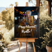 Pensioenfeest welkomstbord met foto poster