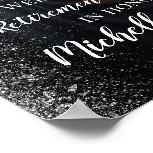 Pensioenfeest welkomstbord met foto poster (Hoek)