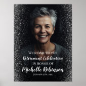Pensioenfeest welkomstbord met foto poster (Voorkant)