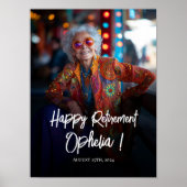 Pensioenfeest welkomstbord met foto poster (Voorkant)