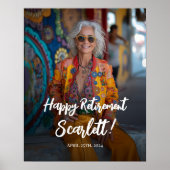 Pensioenfeest welkomstbord met foto poster (Voorkant)