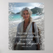 Pensioenfeest welkomstbord met foto poster (Voorkant)