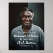 Pensioenfeest welkomstbord met foto poster (Voorkant)