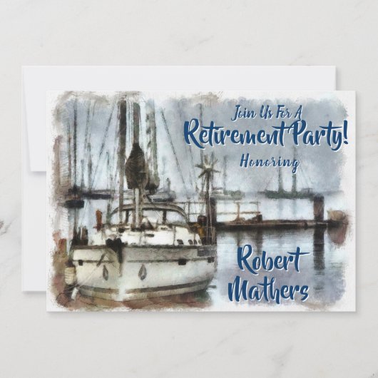 Pensioenfeest - Zeilthema Kaart (Voorkant)