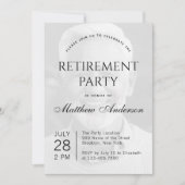 Pensioenfeest zwart-wit transparante foto kaart (Voorkant)