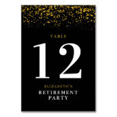 Pensioenfeestdag Gold Glitter Kaart (Achterkant)