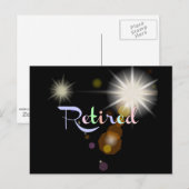 Pensioenfeestdag Uitnodiging Briefkaart (Voorkant / Achterkant)