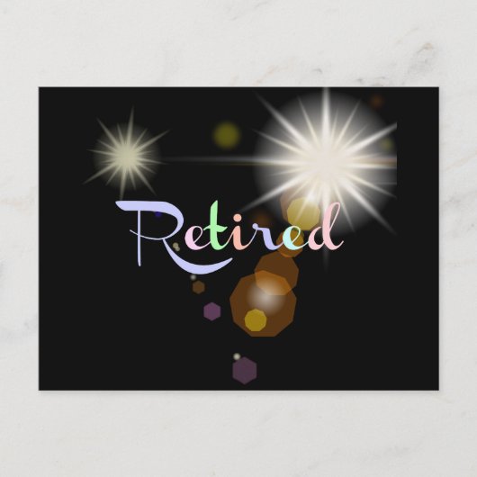 Pensioenfeestdag Uitnodiging Briefkaart (Voorkant)