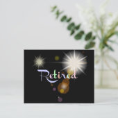 Pensioenfeestdag Uitnodiging Briefkaart (Staand voorkant)