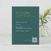 Pensioenfeestdiner met QR-code Kaart (Staand voorkant)