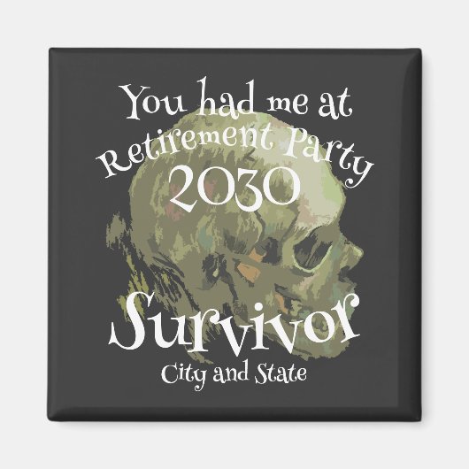 Pensioenfeestje 2030 2031 2032 2034 2035 2036 magneet (Voorkant)