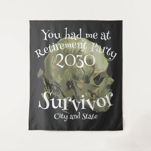 Pensioenfeestje 2030 2031 2032 2034 2035 2036 wandkleed (Voorkant)