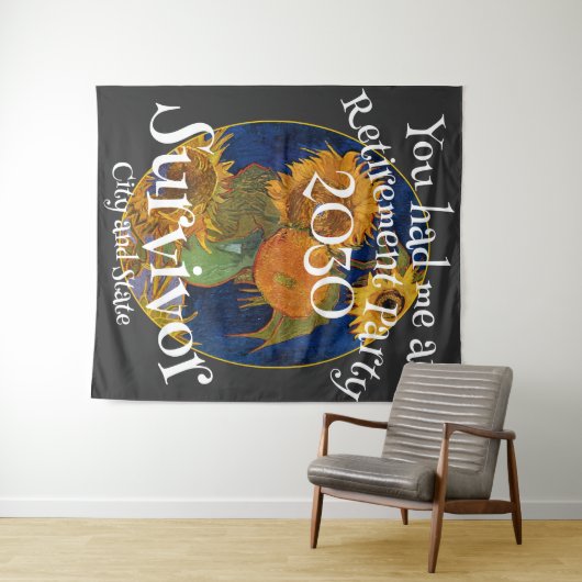 Pensioenfeestje 2030 2031 2032 2034 2035 2036 wandkleed (In Situ (horizontaal))