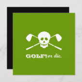 Pensioenfeestje - Golf Thema - Golf of Sterf! Kaart (Voorkant / Achterkant)