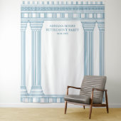 Pensioenfeestje in het blauw wandkleed (In situ)