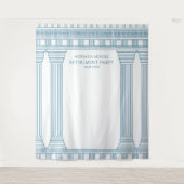 Pensioenfeestje in het blauw wandkleed (Voorkant)