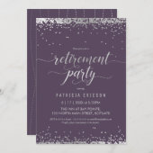 Pensioenfeestje uitnodigen, elegante viering kaart (Voorkant / Achterkant)