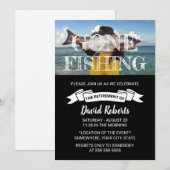 Pensioenfeestje Vissen Strand Zomer Kaart (Voorkant / Achterkant)