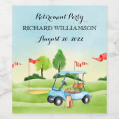 Pensioenfeestje Wijn Etiket (Enkel label)