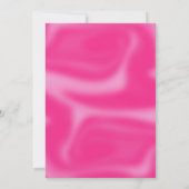 Pensioenfeestuitnodigingen Roze en Wit Kaart (Achterkant)