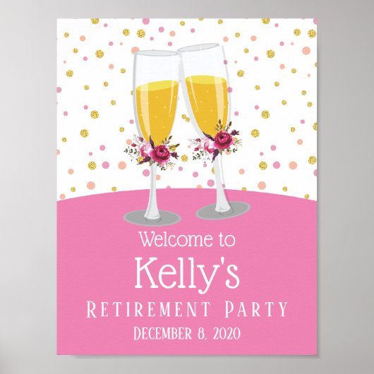 Pensioenfonds Champagne Poster (Voorkant)