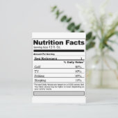 Pensioenfonds Funny Nutrition-etiket Briefkaart (Staand voorkant)