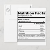 Pensioenfonds Funny Nutrition-etiket Briefkaart (Voorkant / Achterkant)
