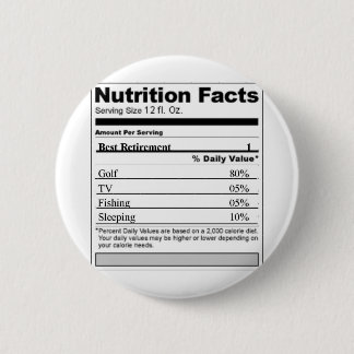 Pensioenfonds Funny Nutrition-etiket Ronde Button 5,7 Cm