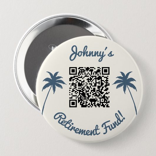 Pensioenfonds venmo qr-code ronde button 4,0 cm (Voorkant /achterkant)