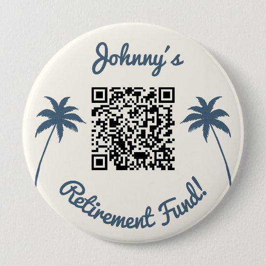Pensioenfonds venmo qr-code ronde button 4,0 cm (Voorkant)
