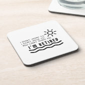 Pensioenfondsen grappig voor mannen Papa mama Bier Onderzetter (Linkerzijde)