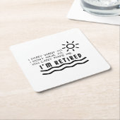 Pensioenfondsen grappig voor mannen Papa mama Kartonnen Onderzetters (Schuin)