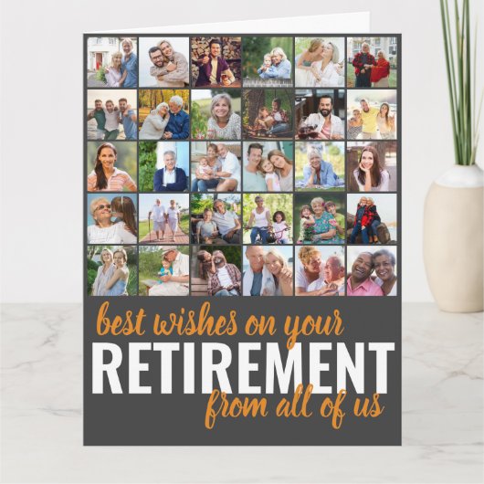 Pensioenfoto collage 30 Afbeelding van ons allemaa Kaart (Voorkant)
