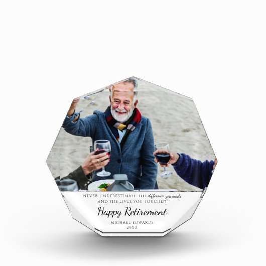 Pensioenfoto Keepsake Award Fotoblokken (Voorkant)