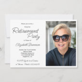 Pensioenfoto Ocean Beach Blauw Modern Kaart (Voorkant)