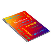 Pensioengeheugen boek, levendige regenboog notitieboek (Rechterzijde)