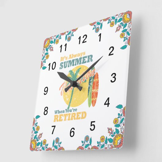 Pensioengelukzaligheid Het is altijd zomer Vierkante Klok (Hoek)