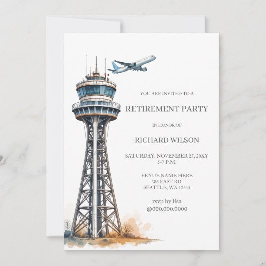 pensioengerechtigde luchtverkeersleider kaart (Voorkant)