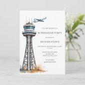 pensioengerechtigde luchtverkeersleider kaart (Staand voorkant)