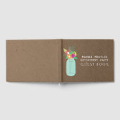 pensioengerechtigde | Mason Jar Bloemen Kraft Papi Gastenboek (Volledig)