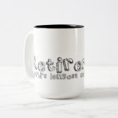 Pensioengeschenk Koffiepauze Pensioenofferte Mok (Voorkant links)