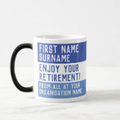 Pensioengeschenk van collega's. magische mok (Links)