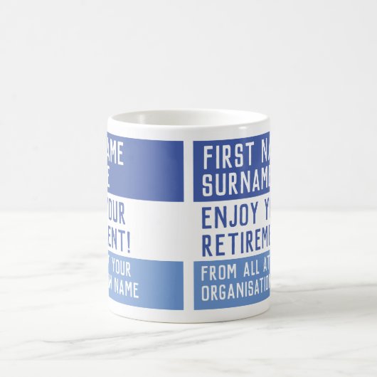 Pensioengeschenk van collega's. magische mok (Center)